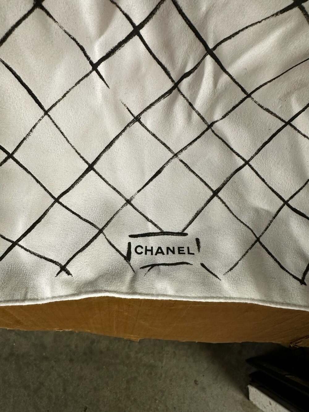 Chanel Authentic Karl Lagerfeld Illustration Quilted Dust Bag